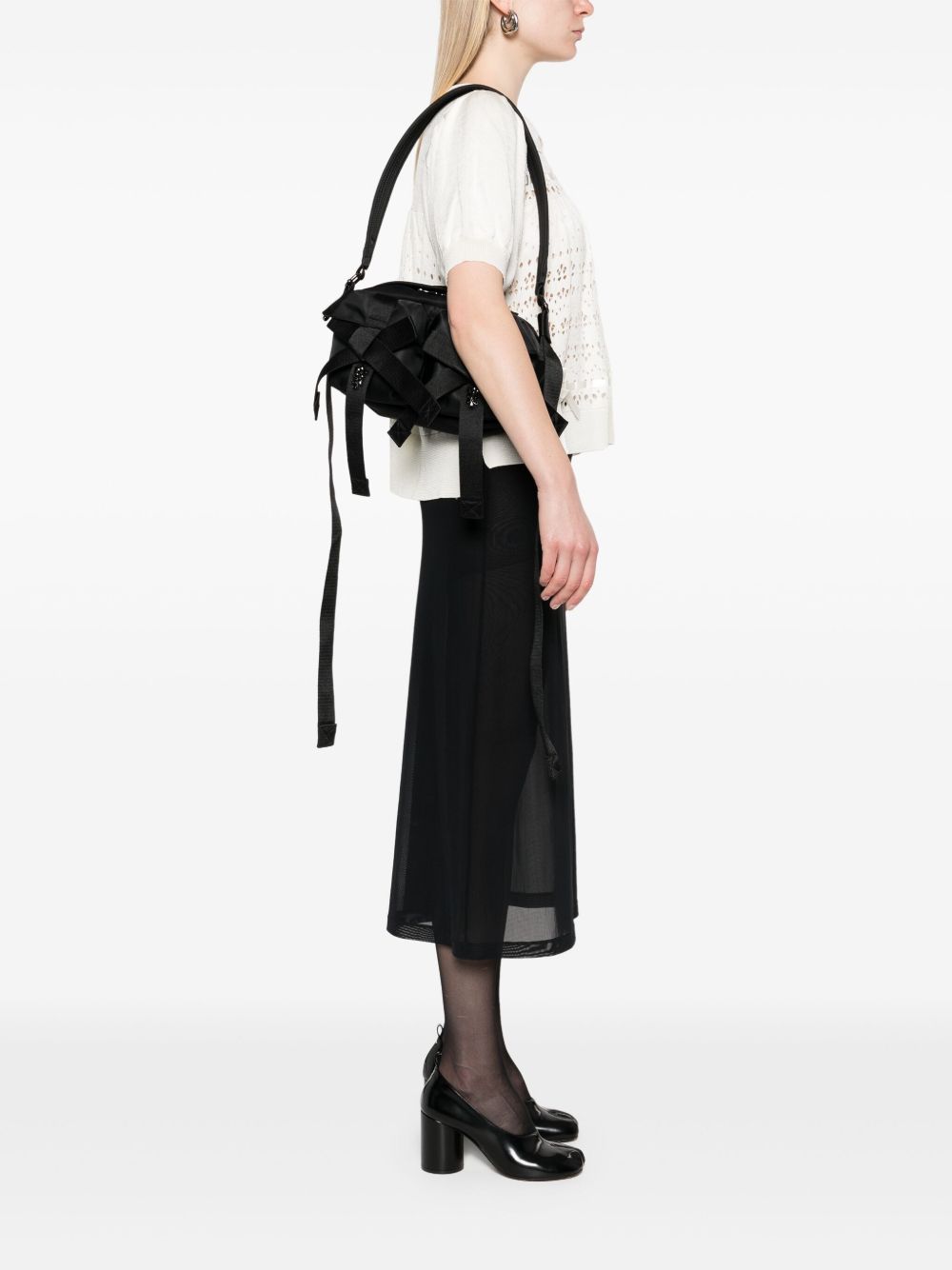 Borsa messenger Classic Bow in nero Simone Rocha - donna 