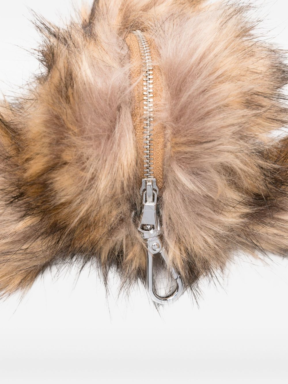 Portamonete in pelliccia sintetica in marrone Simone Rocha - unisex 