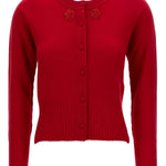 Cardigan con bottoni in rosso Simone Rocha - donna 