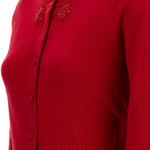 Cardigan con bottoni in rosso Simone Rocha - donna 