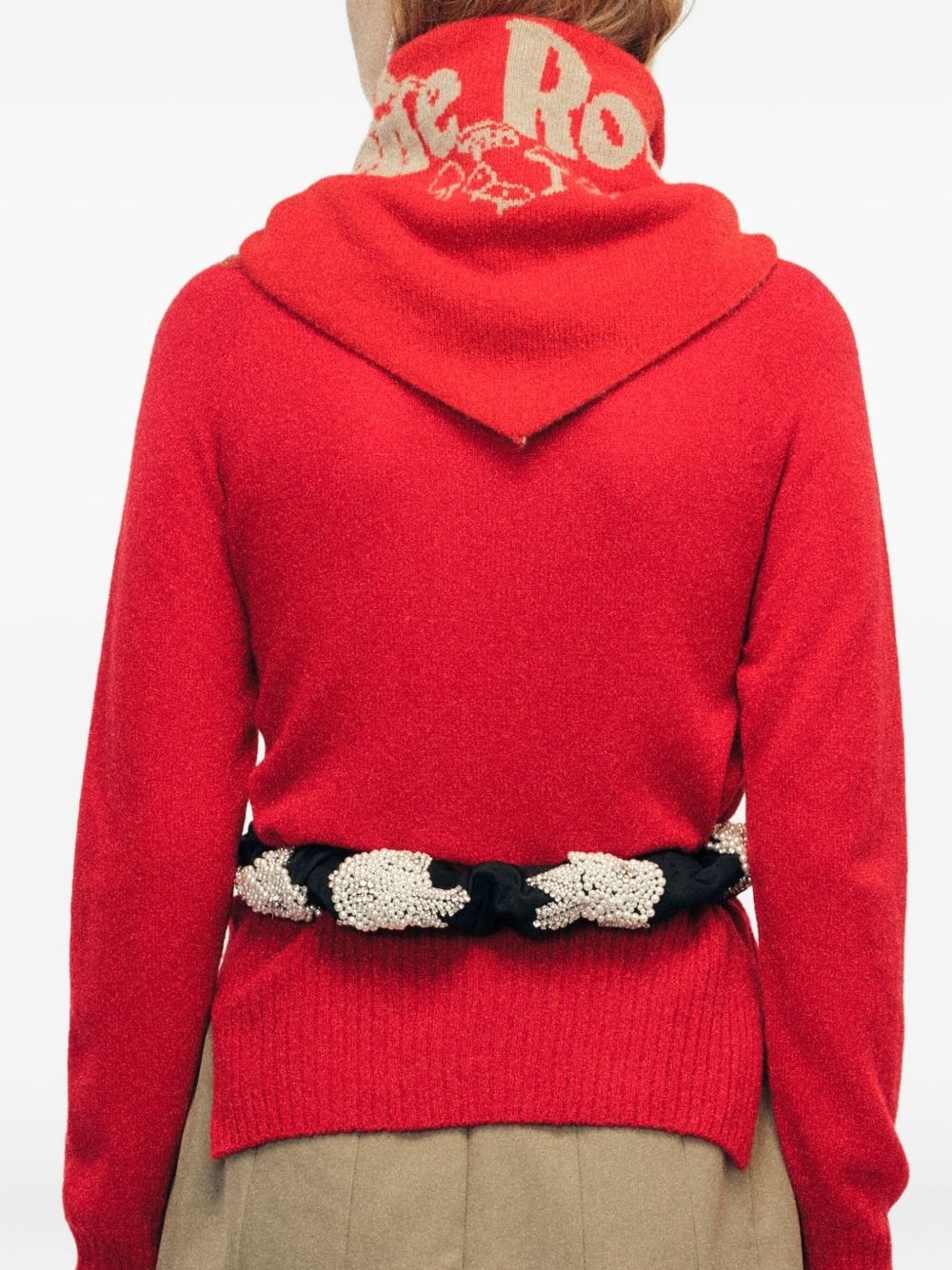 Cardigan con bottoni in rosso Simone Rocha - donna 