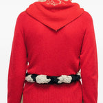 Cardigan con bottoni in rosso Simone Rocha - donna 