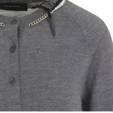 Cardigan con dettaglio in perle grigio Simone Rocha - donna 