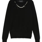 Maglione con decorazione di perle in nero Simone rocha - donna 