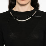 Maglione con decorazione di perle in nero Simone rocha - donna 