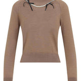 Maglia con fiocco in beige Simone Rocha - donna 