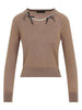 Maglia con fiocco in beige Simone Rocha - donna