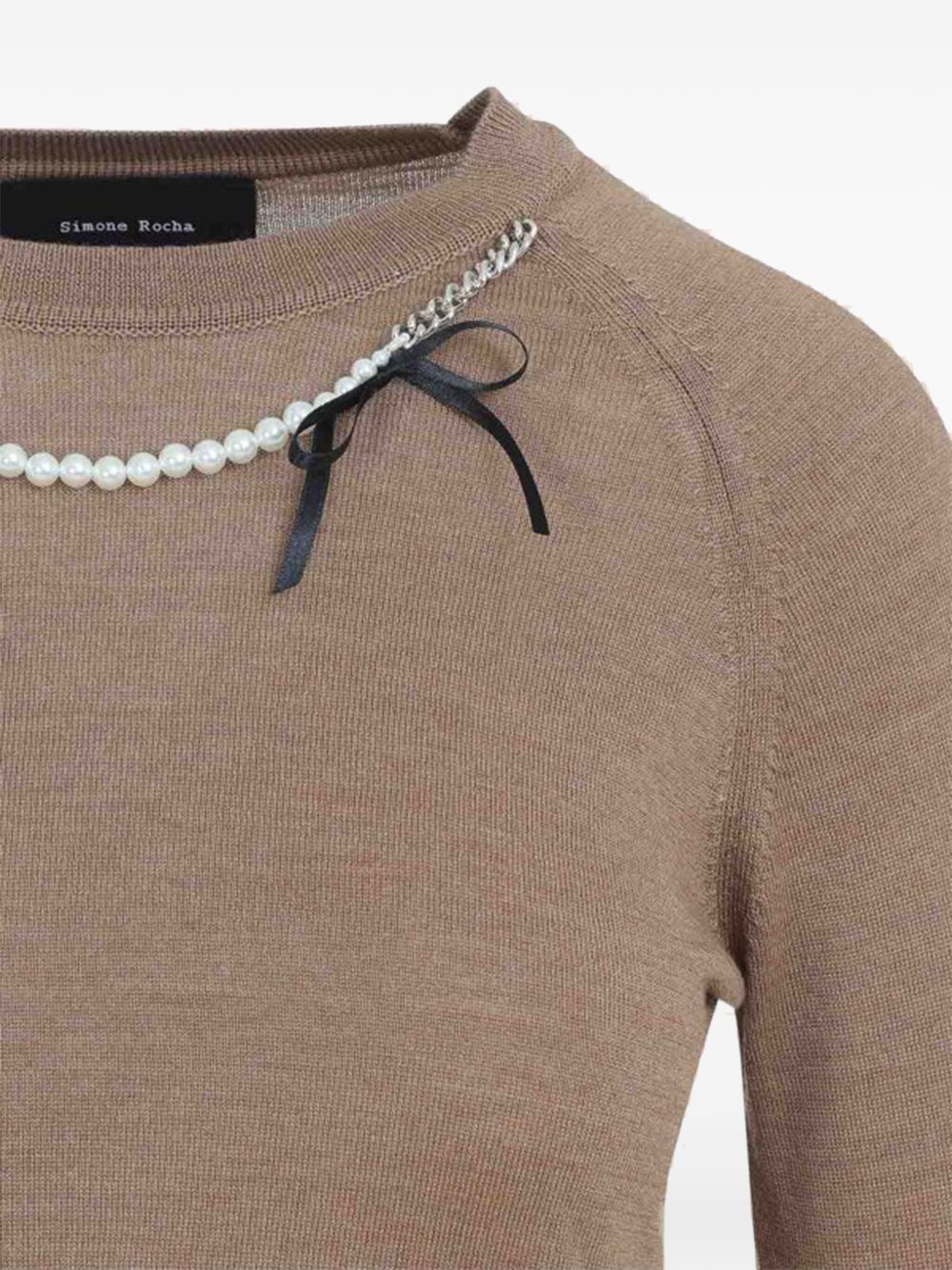 Maglia con fiocco in beige Simone Rocha - donna 