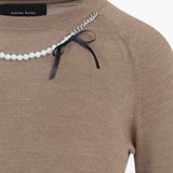 Maglia con fiocco in beige Simone Rocha - donna 