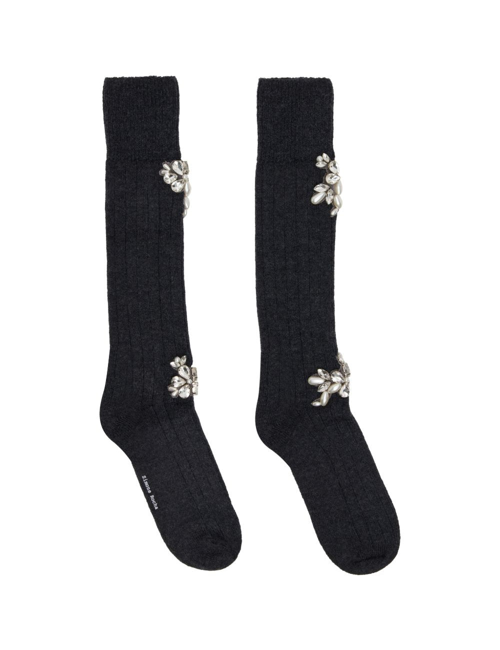 Calzini al ginocchio decorati con rose in nero Simone rocha - donna 