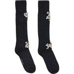 Calzini al ginocchio decorati con rose in nero Simone rocha - donna 