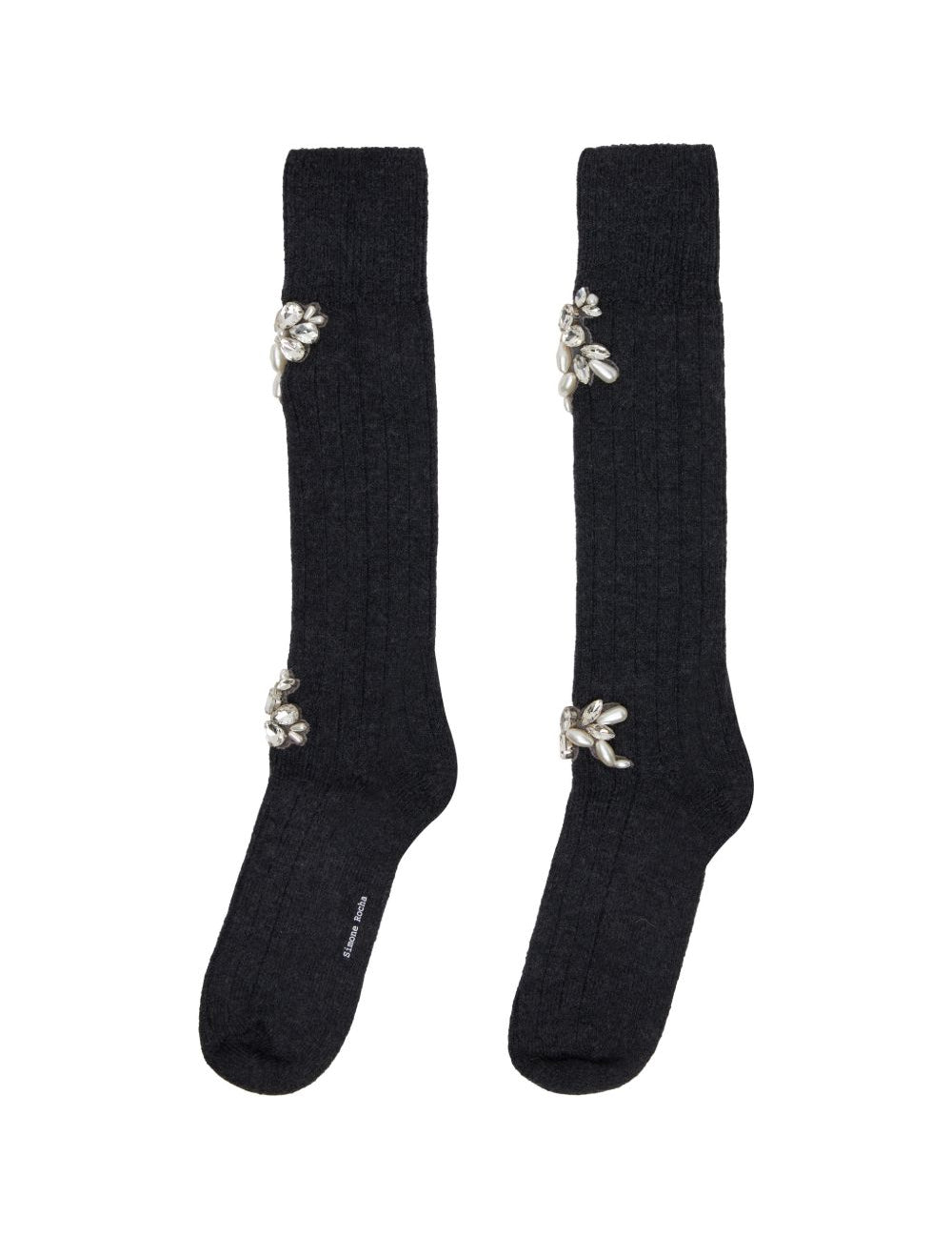 Calzini al ginocchio decorati con rose in nero Simone rocha - donna 
