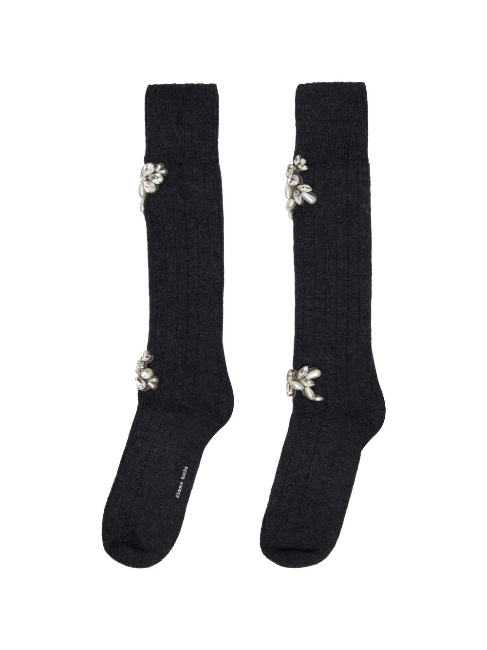 Calzini al ginocchio decorati con rose in nero Simone rocha - donna 