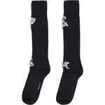 Calzini al ginocchio decorati con rose in nero Simone rocha - donna 