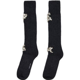 Calzini al ginocchio decorati con rose in nero Simone rocha - donna 