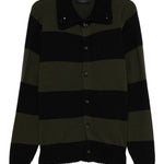 Cardigan a strisce in nero e verde Simone Rocha - donna 