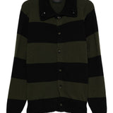 Cardigan a strisce in nero e verde Simone Rocha - donna 
