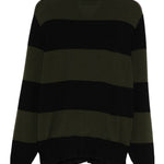 Cardigan a strisce in nero e verde Simone Rocha - donna 