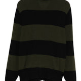 Cardigan a strisce in nero e verde Simone Rocha - donna 