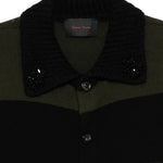 Cardigan a strisce in nero e verde Simone Rocha - donna 