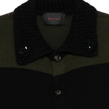 Cardigan a strisce in nero e verde Simone Rocha - donna 
