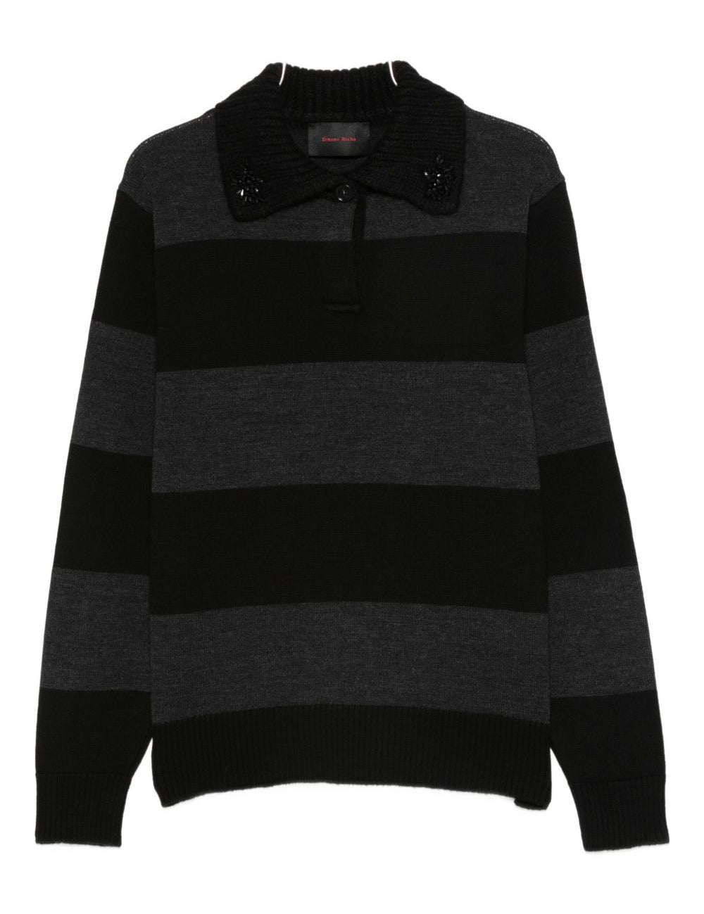 Polo a righe in nero Simone Rocha - donna 