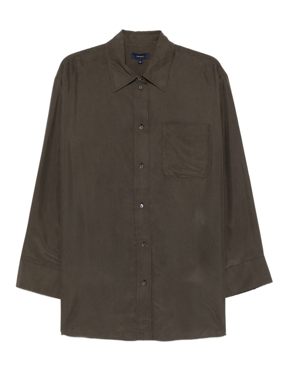 Camicia con taschino in verde Soeur - donna 