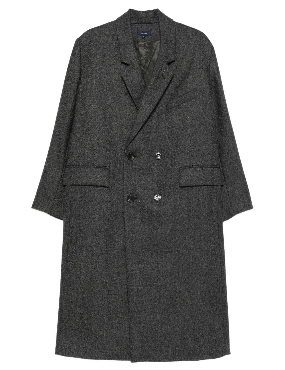 Cappotto doppiopetto in lana in grigio Soeur - donna 