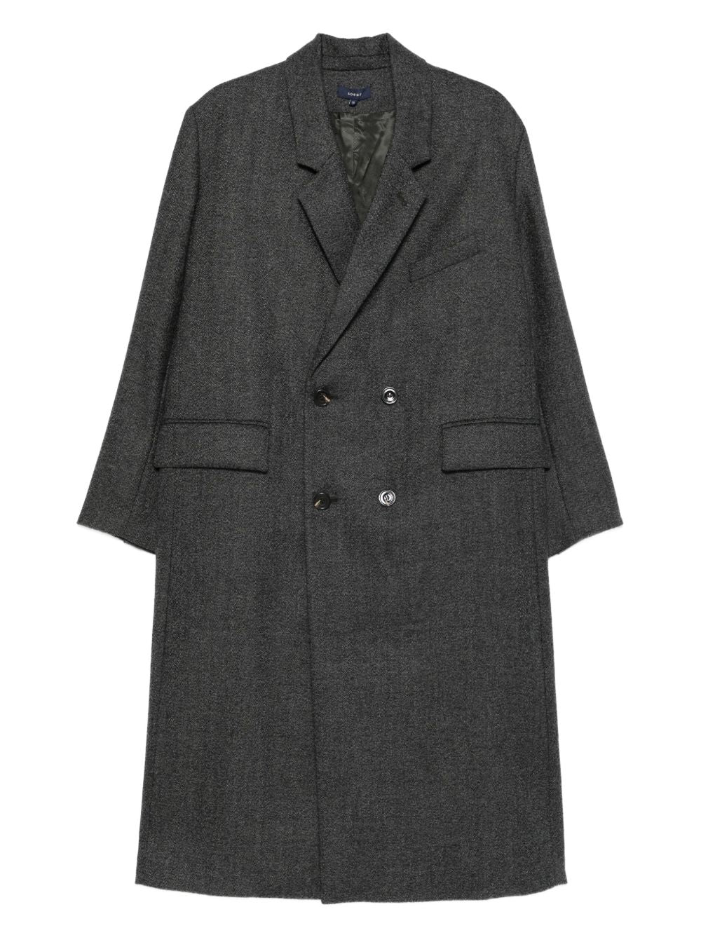 Cappotto doppiopetto in lana in grigio Soeur - donna 