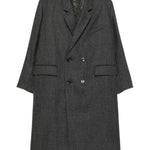 Cappotto doppiopetto in lana in grigio Soeur - donna 