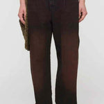 Jeans boyfriend a gamba ampia  in marrone Song for the mute - uomo 
