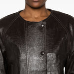 Giacca con stampa coccodrillo in marrone Stand Studio - donna 