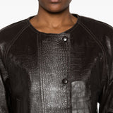 Giacca con stampa coccodrillo in marrone Stand Studio - donna 