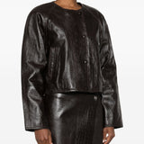 Giacca con stampa coccodrillo in marrone Stand Studio - donna 