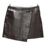 Gonna asimmetrica effetto coccodrillo in marrone scuro Stand Studio - donna 