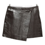 Gonna asimmetrica effetto coccodrillo in marrone scuro Stand Studio - donna 