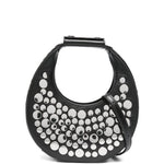 Borsa Goodnight Moon con borchie in nero Staud - donna 