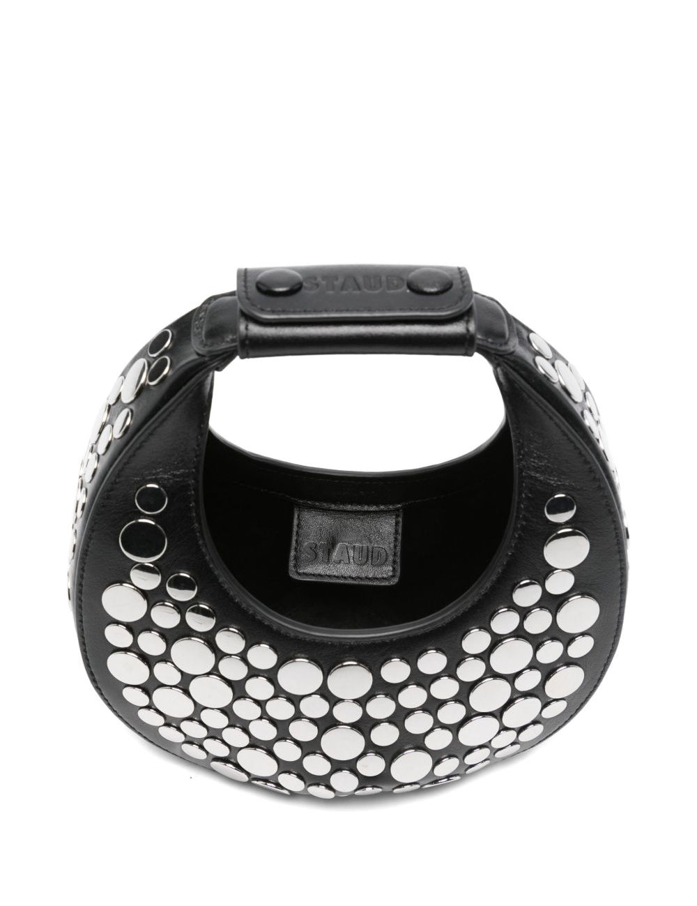 Borsa Goodnight Moon con borchie in nero Staud - donna 