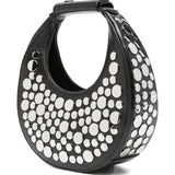 Borsa Goodnight Moon con borchie in nero Staud - donna 
