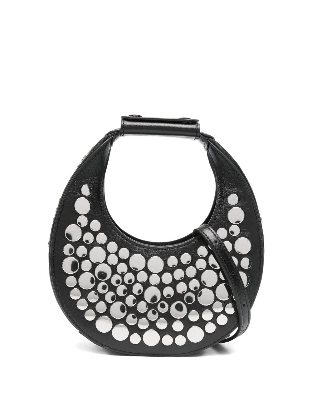 Borsa Goodnight Moon con borchie in nero Staud - donna 