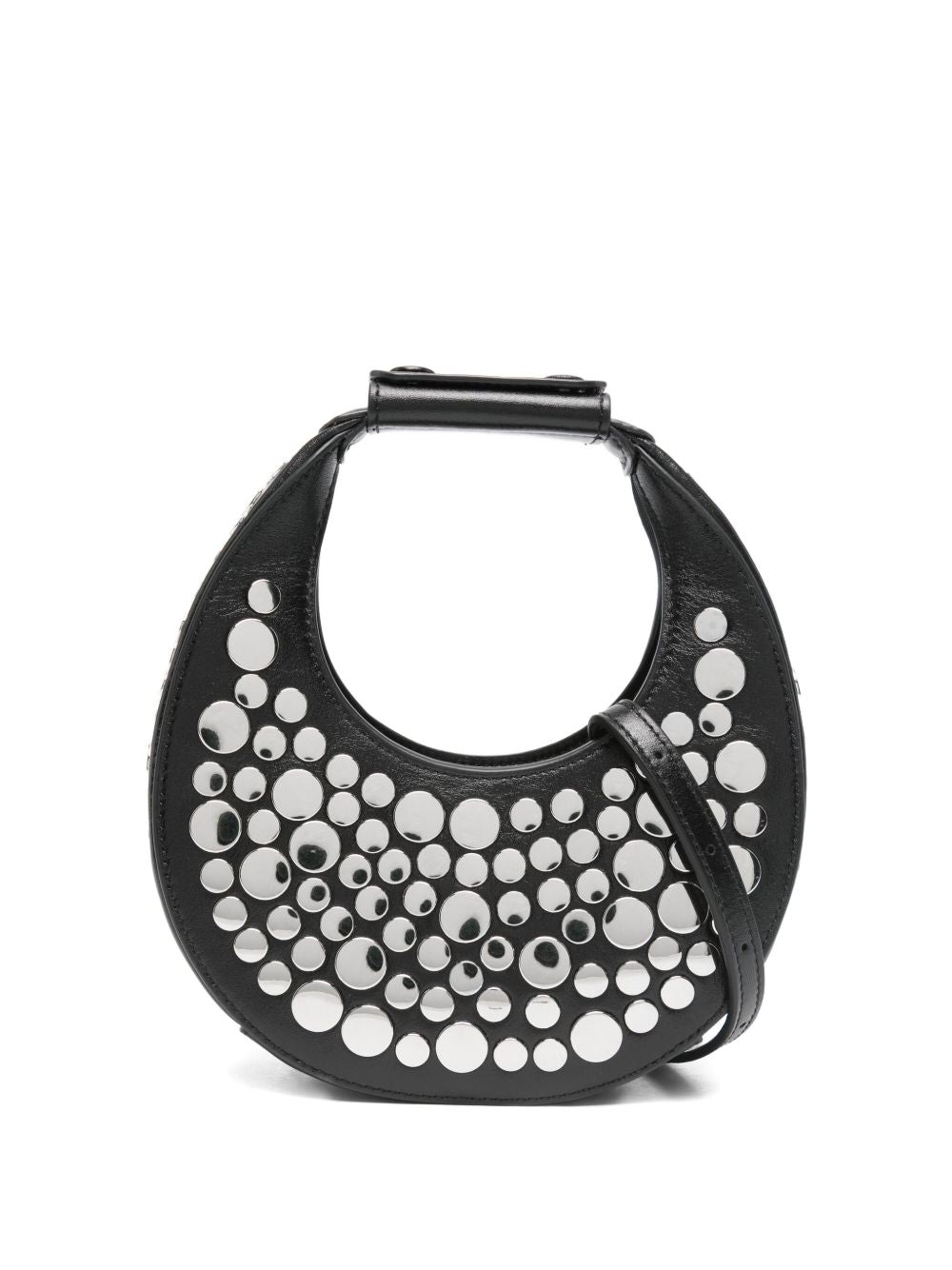 Borsa Goodnight Moon con borchie in nero Staud - donna 