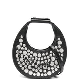 Borsa Goodnight Moon con borchie in nero Staud - donna 