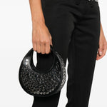 Borsa Goodnight Moon con borchie in nero Staud - donna 