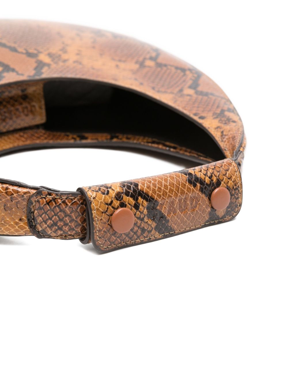 Borsa Moon con effetto pelle di serpente in marrone Staud - donna 