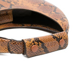 Borsa Moon con effetto pelle di serpente in marrone Staud - donna 