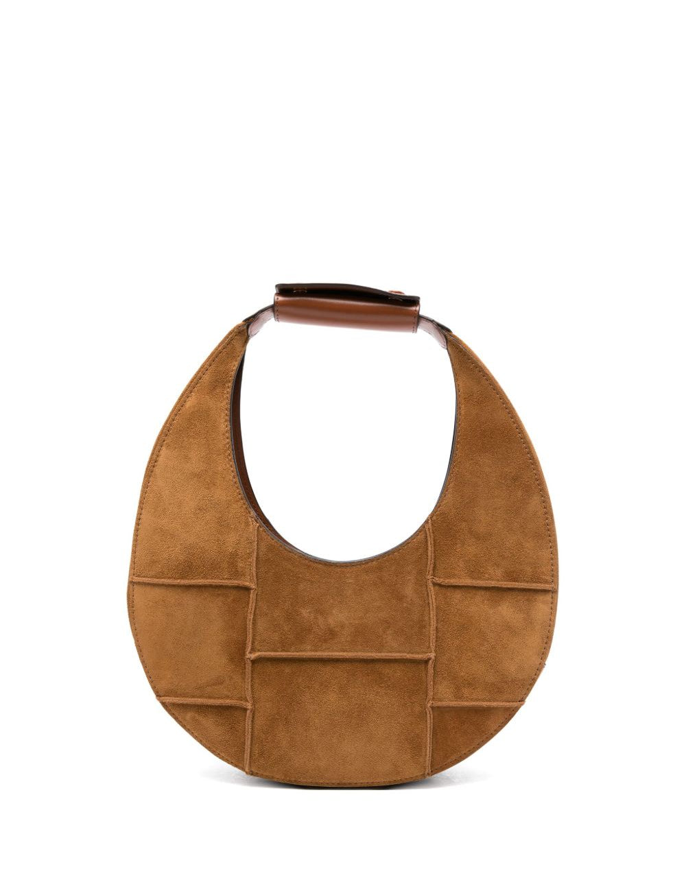 Borsa Moon in pelle in marrone Staud - donna 