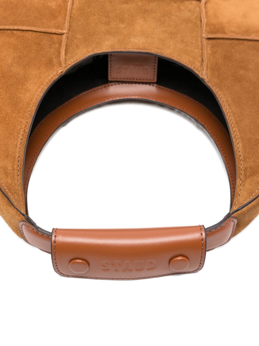 Borsa Moon in pelle in marrone Staud - donna 