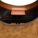 Borsa Moon in pelle in marrone Staud - donna 