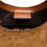 Borsa Moon in pelle in marrone Staud - donna 