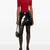 Minigonna Max con paillettes in nero Staud - donna 